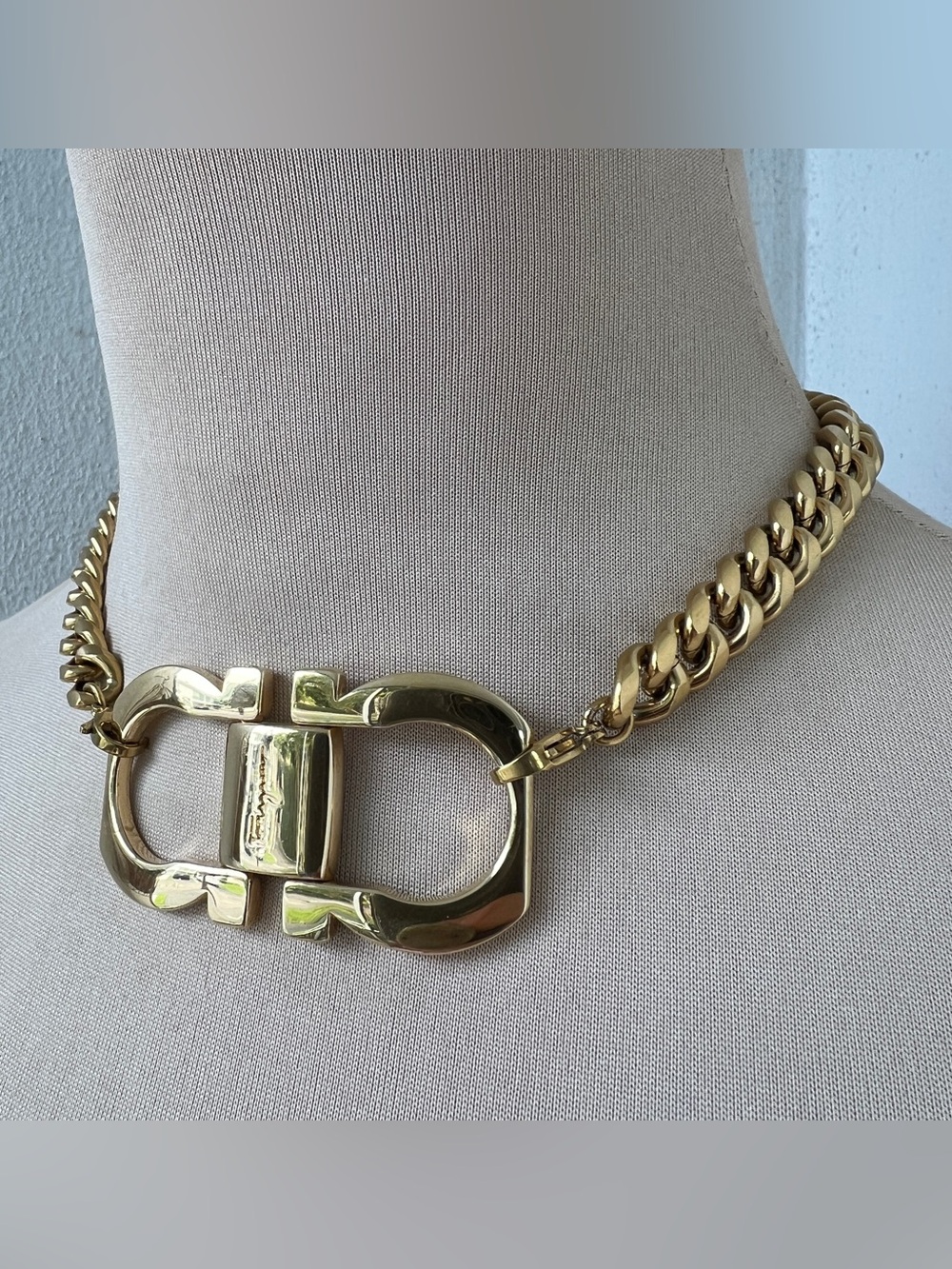 Unisex Ferragamo x Junk You! Rescued Necklace in Vintage Gold 💎 15” 16” 18” 20”